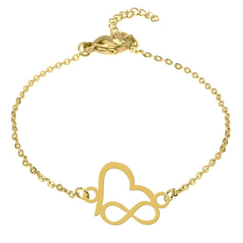 دستبند زنانه هایکا مدل قلب و بی نهایت کد zdh23