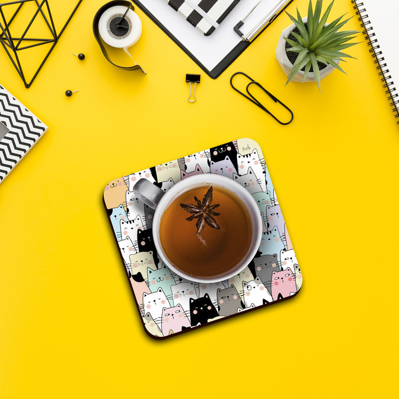 زیر لیوانی لوکسینو مدل گربه های وروجک و بامزه