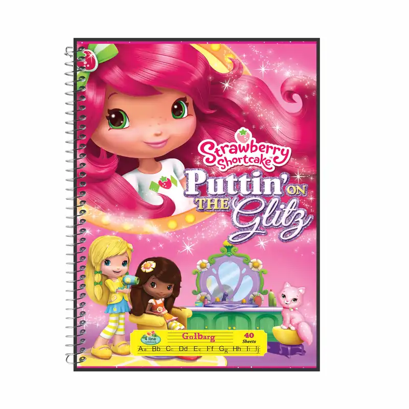 دفتر زبان 40 برگ گلبرگ طرح دختر توت فرنگی کد 4512