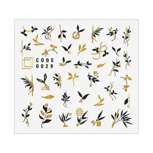 برچسب لنز ناخن مدل برگ کد 29