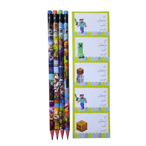 مداد مشکی پرودون با درجه سختی HB مدل ماینکرفت کد mn098 به همراه برچسب بسته 5 عددی