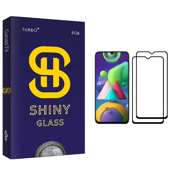 محافظ صفحه نمایش آتوچبو مدل Shiny Glass مناسب برای گوشی موبایل سامسونگ Galaxy M21 بسته دو عددی