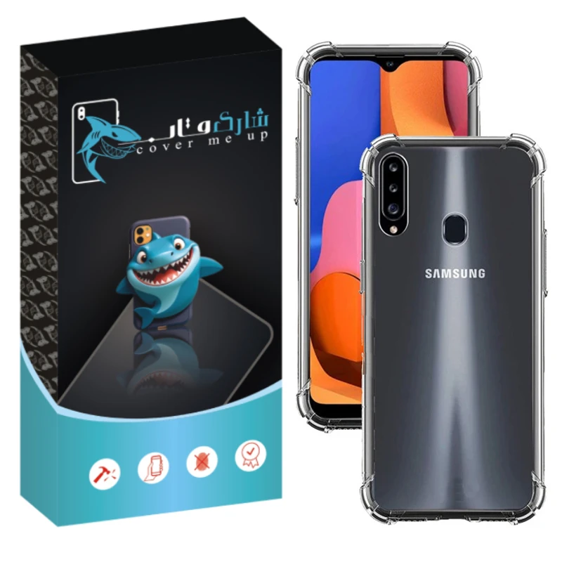 کاور شارک قاب مدل Crystal مناسب برای گوشی موبایل سامسونگ Galaxy A20s