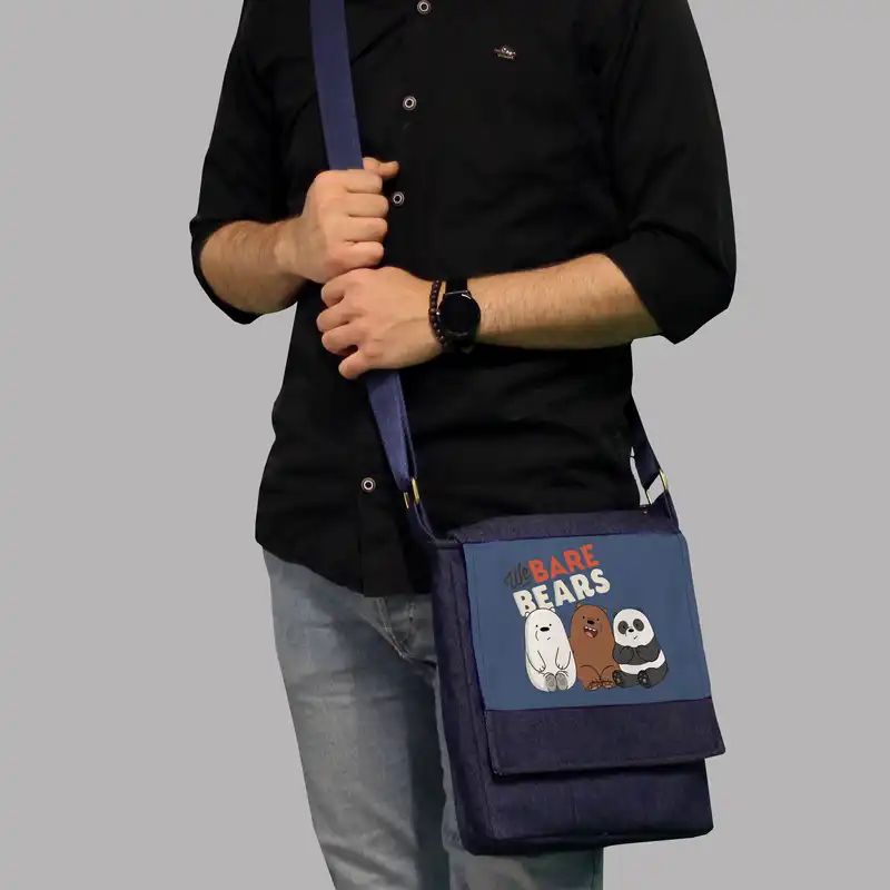 کیف رودوشی پسرانه چی چاپ طرح خرس های پچول کد Bears