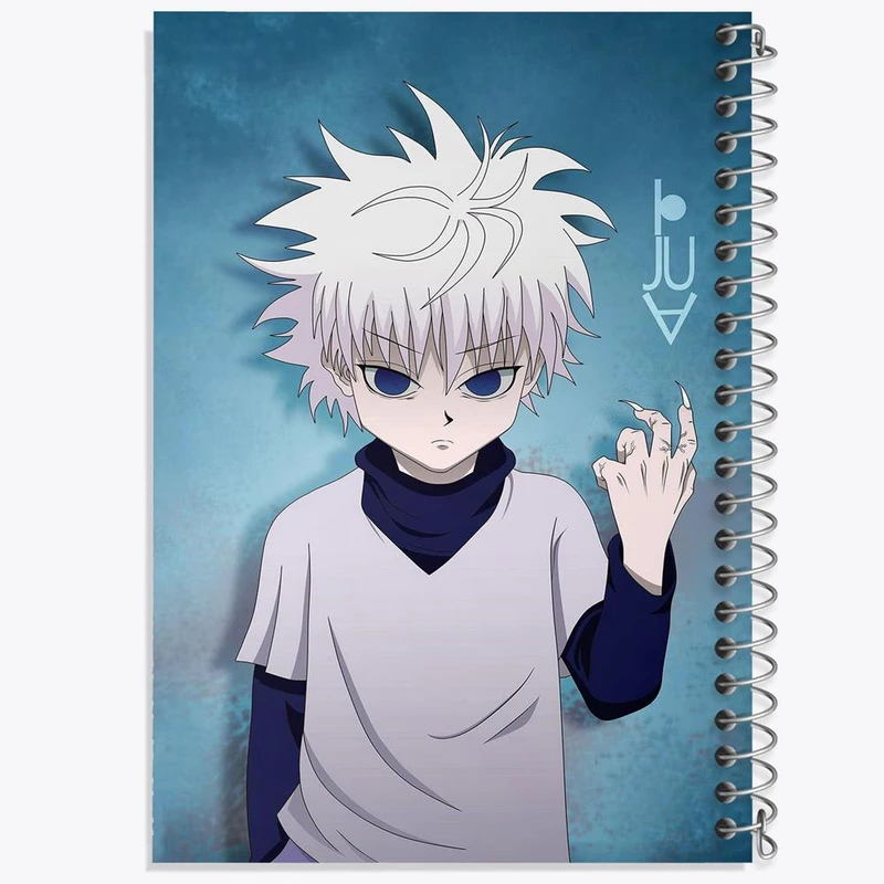 دفتر نقاشی 50 برگ خندالو مدل کیلوا زولدیک انیمه ایکس هانتر Hunter × Hunter کد 11942