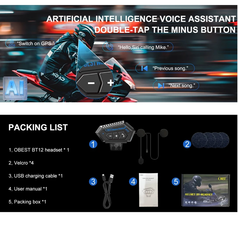 عکس شماره 7 : هدست کلاه کاسکت ابست  مدل bt12