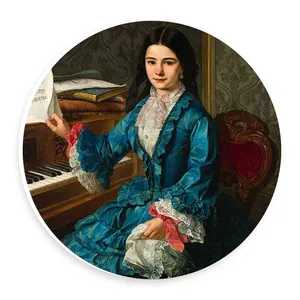  دیوارکوب طرح نقاشی کلاسیک دختر پیانیست مدل wtb708