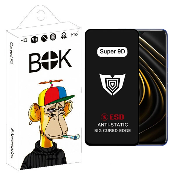 محافظ صفحه نمایش بوک مدل Super 9D مناسب برای گوشی موبایل شیائومی Redmi Note 10 5G / Note 10T / Poco M3 Pro 4G / 5G