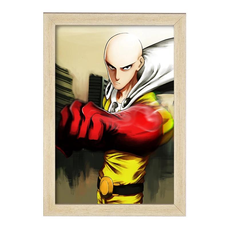 تابلو خندالو مدل سایتاما انیمه مرد تک مشتی One Punch Man  کد 11386