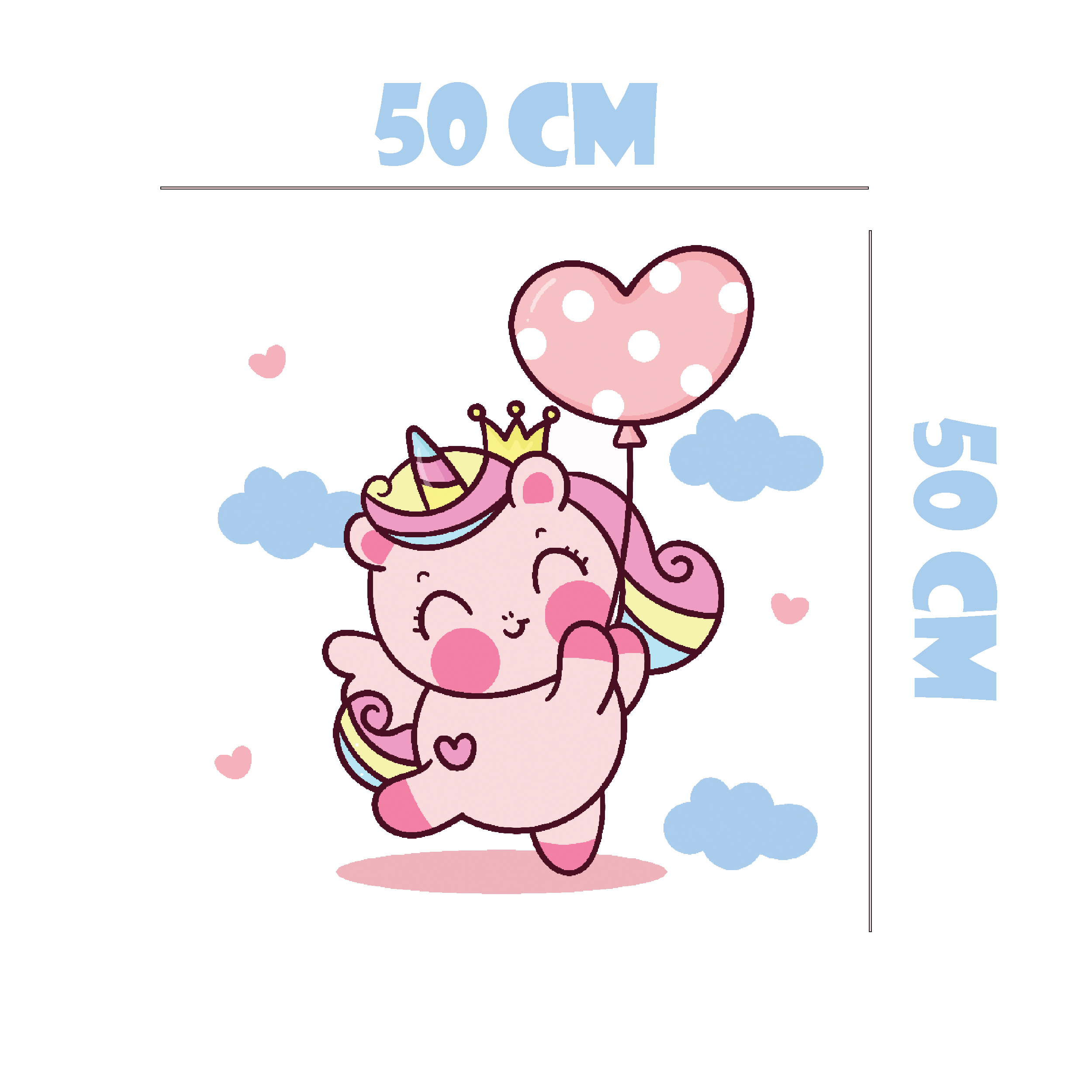 استیکر دیواری کودک مدل یونیکورن