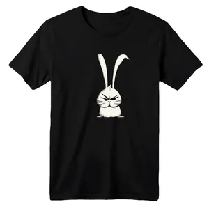 تی شرت آستین کوتاه  یقه گرد بچگانه مدل خرگوش عصبانی