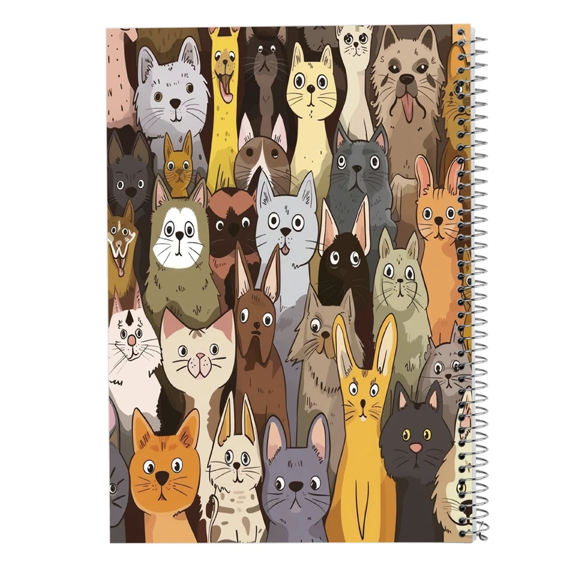 دفتر مشق 50 برگ مدوپد مدل سگ و گربه کد DF17354