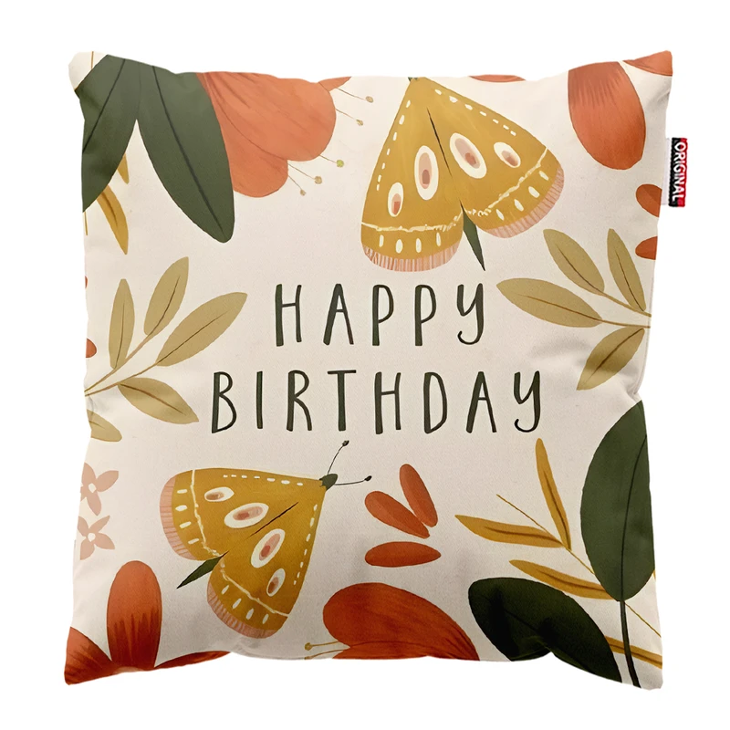 کوسن پاد آفرین مدل تولدت مبارک کد PK403641 سایز 40*40 سانتی متر