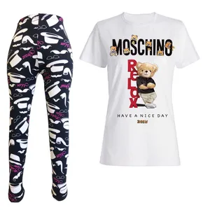 ست تی شرت آستین کوتاه و لگینگ زنانه مدل 12