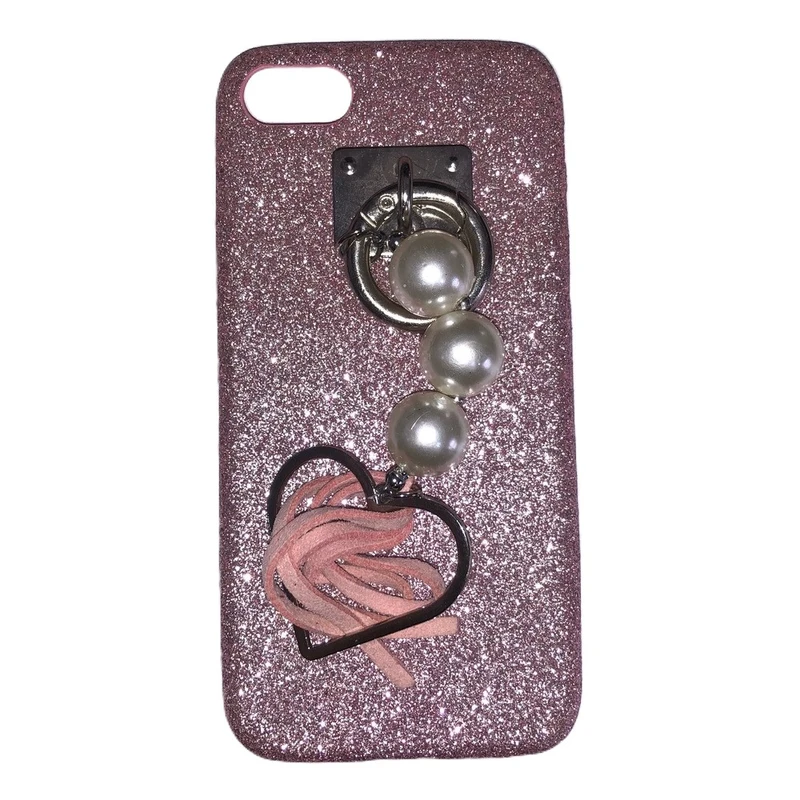 کاور مدل شاین دار دخترانه مناسب برای گوشی موبایل اپل iPhone 6 به همراه بندآویز