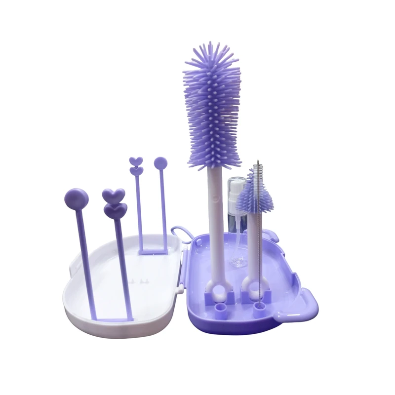 ست برس شیشه شوی مدل only baby 3 مجموعه 5 عددی