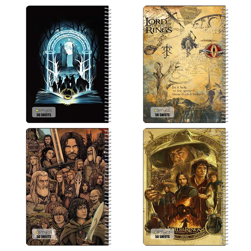 دفتر نقاشي 50 برگ کارنيکا طرح ارباب حلقه‌ها Lord of the Rings کد 60889 مجموعه 4 عددی