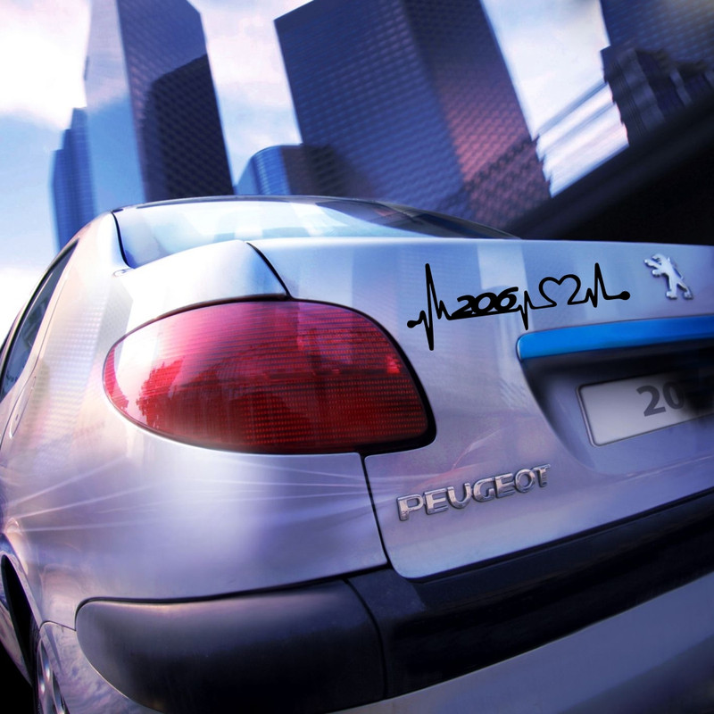 برچسب بدنه خودرو ماتریسیو طرح ضربان قلب 206 کد M18