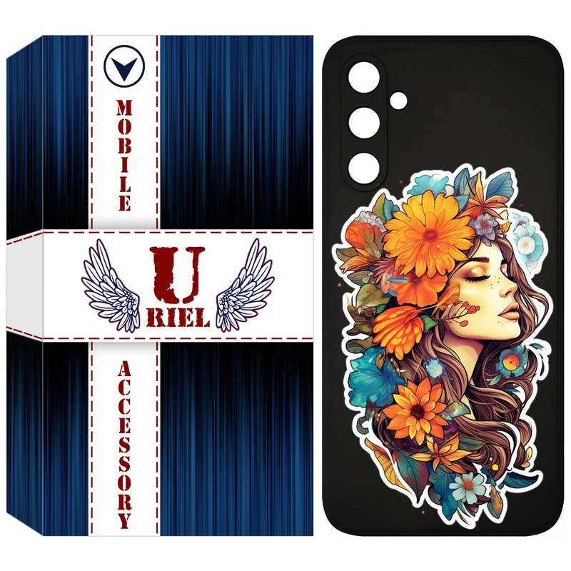 کاور یوریل قاب مدل KSH کد 52 طرح دختر مناسب برای گوشی موبایل سامسونگ Galaxy A54