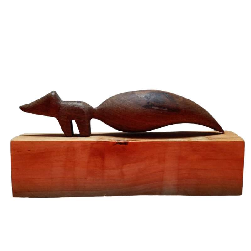 مجسمه چوبی مدل  دکوری روباه