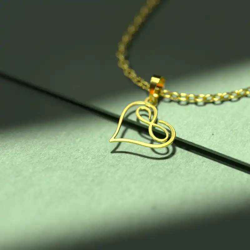 گردنبند طلا 18 عیار زنانه مدوپد مدل  طرح قلب کد E1255