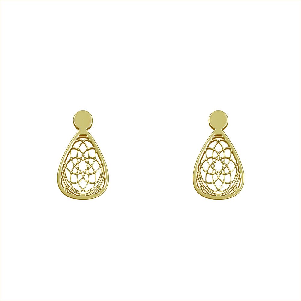 گوشواره طلا 18 عیار زنانه مدوپد مدل هندسی کد GA1-13318 -  - 2