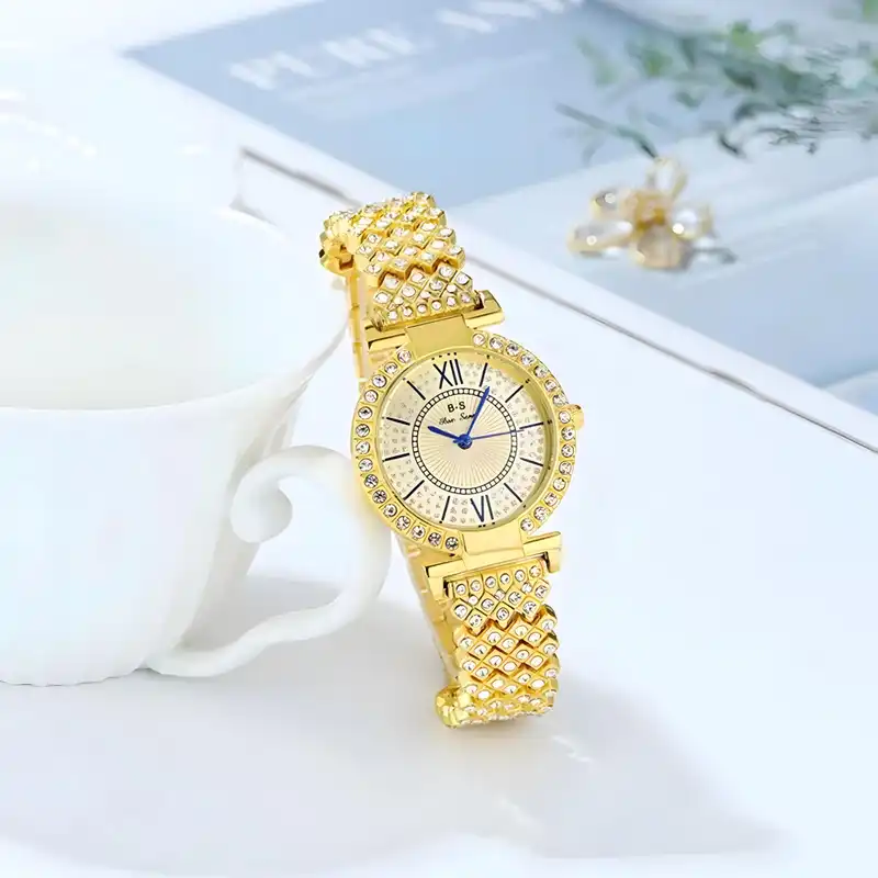 ساعت مچی عقربه ای زنانه مدل فول نگین