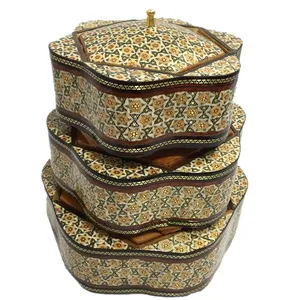 شکلات خوری خاتم کاری کد 1022 مجموعه 3 عددی
