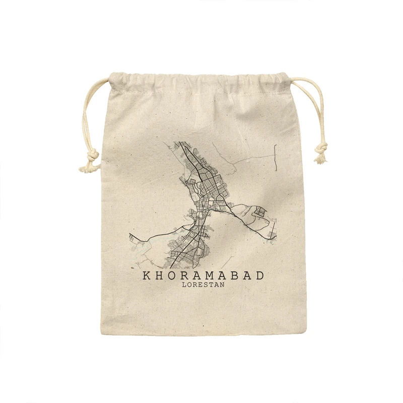 نظم دهنده ترمه طراحان ایده مدل نقشه شهر خرم آباد کد map0512 - L سایز 40x28 سانتی متر