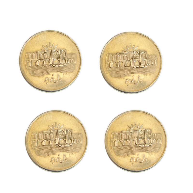 سکه تزئینی مدل پل خواجو کد sek-1070 مجموعه 4 عددی