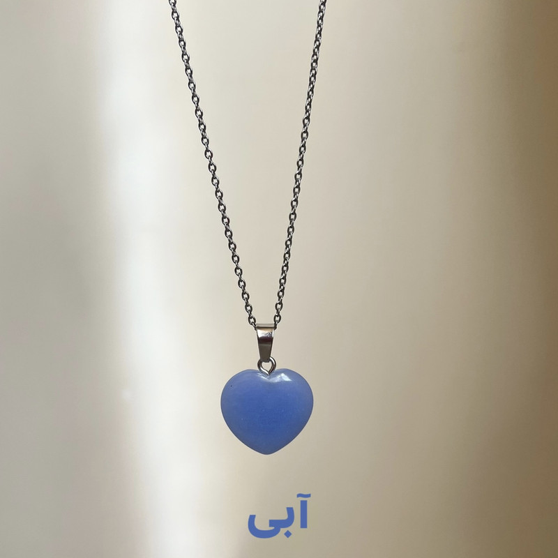 گردنبند زنانه مدل قلب سنگی شب تاب گردنبند زنانه مدل قلب سنگی شب تاب