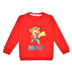 سویشرت پسرانه توتن طرح دیجیمون کد 141 رنگ قرمز