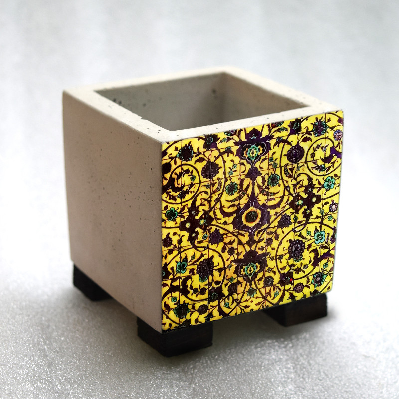 گلدان طرح کاشی کد 03-mim