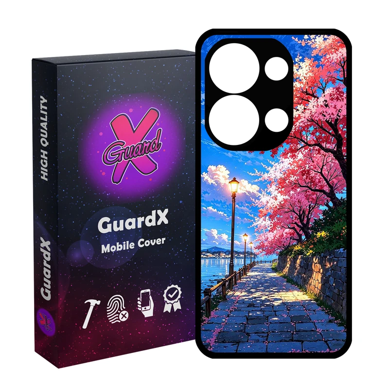 کاور گارد ایکس طرح جاده دریا مدل  Glass10791 مناسب برای گوشی موبایل شیائومی Redmi Note 13 Pro 4G / Poco M6 Pro 4G