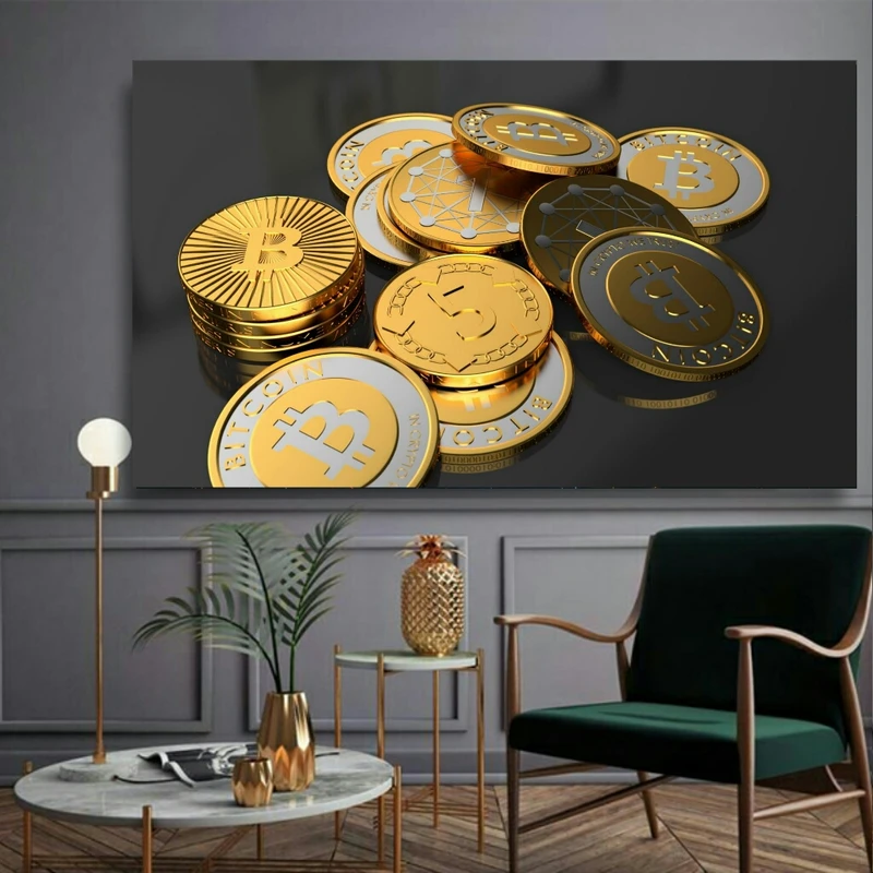 پوستر دیواری طرح بیت کوین مدل PD486