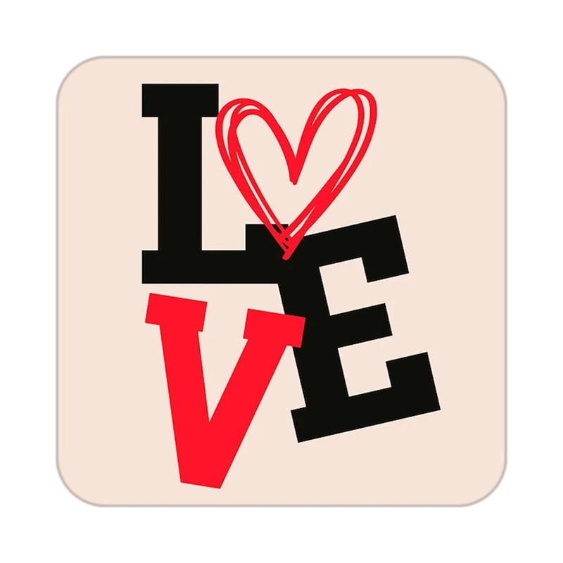 زیر لیوانی کاکتی طرح عاشقانه مدل mp39269