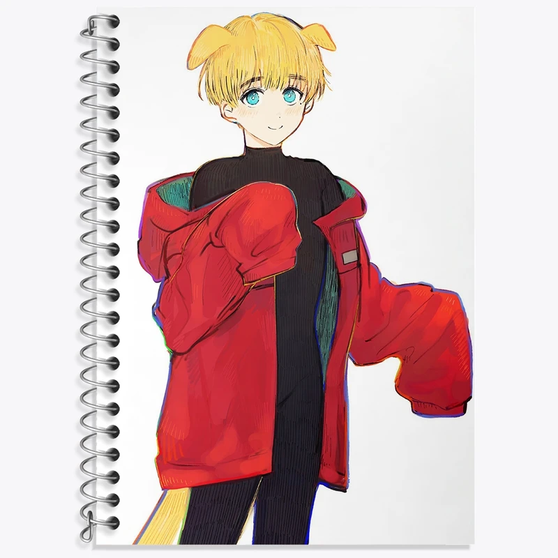 دفتر زبان 50 برگ خندالو مدل سه خط طرح وش انیمه تریگان (Trigun) کد 36254