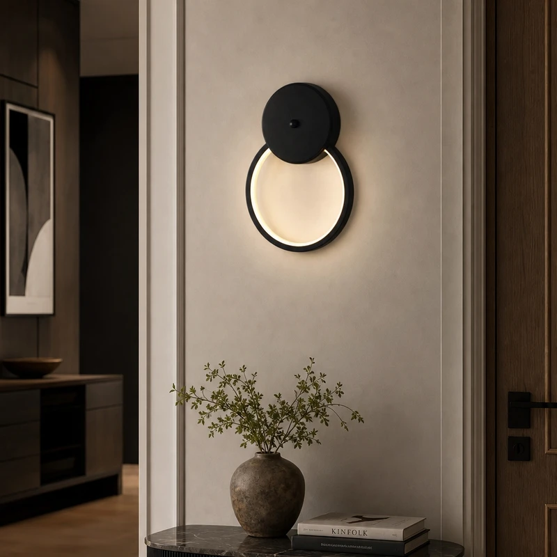 دیوارکوب 1 شعله نور از ما رشکان مدل circle.30