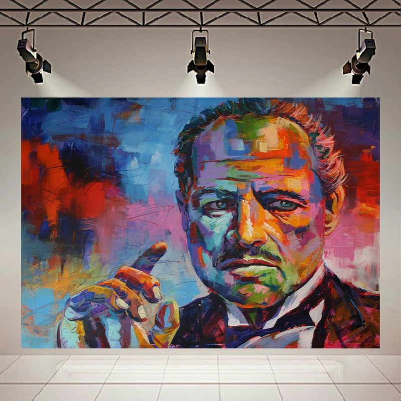 پوستر پارچه ایی طرح پدرخوانده مدل دون کورلئونه کد PD1099