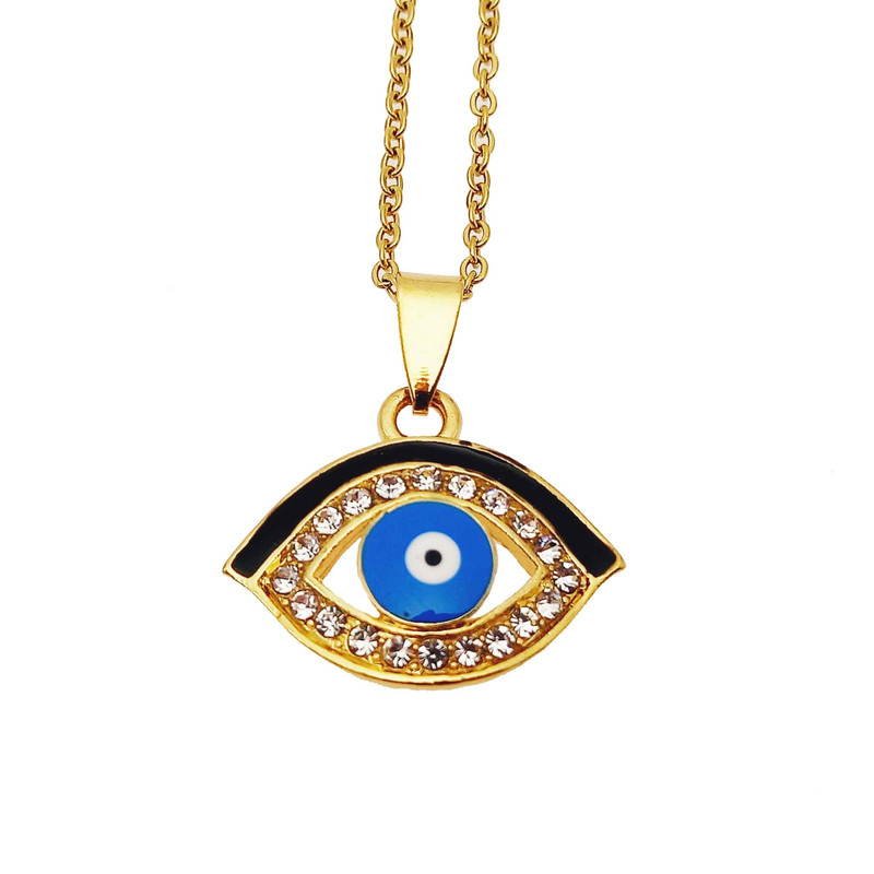 گردنبند زنانه طرح چشم زخم مدل 235GAZ گردنبند زنانه طرح چشم زخم مدل 235GAZ