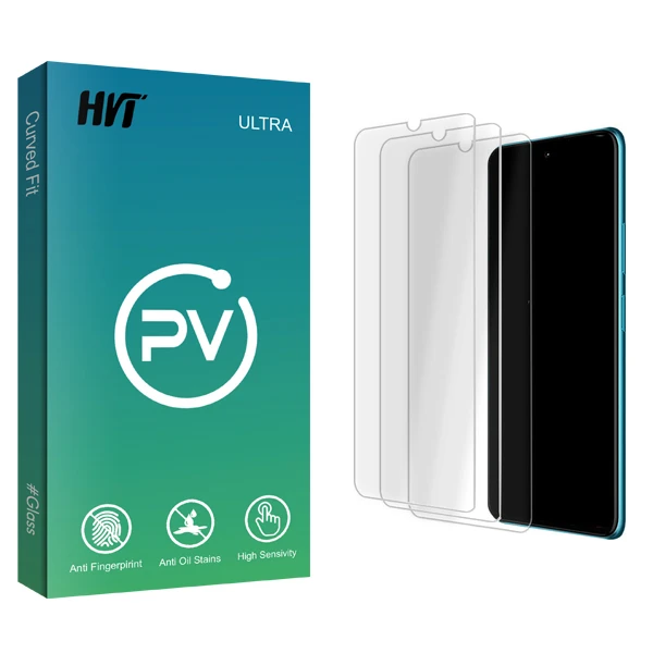 محافظ صفحه نمایش شیشه ای اچ وی تی مدل PV Glass MIX3 مناسب برای گوشی موبایل سامسونگ Galaxy A31 بسته سه عددی