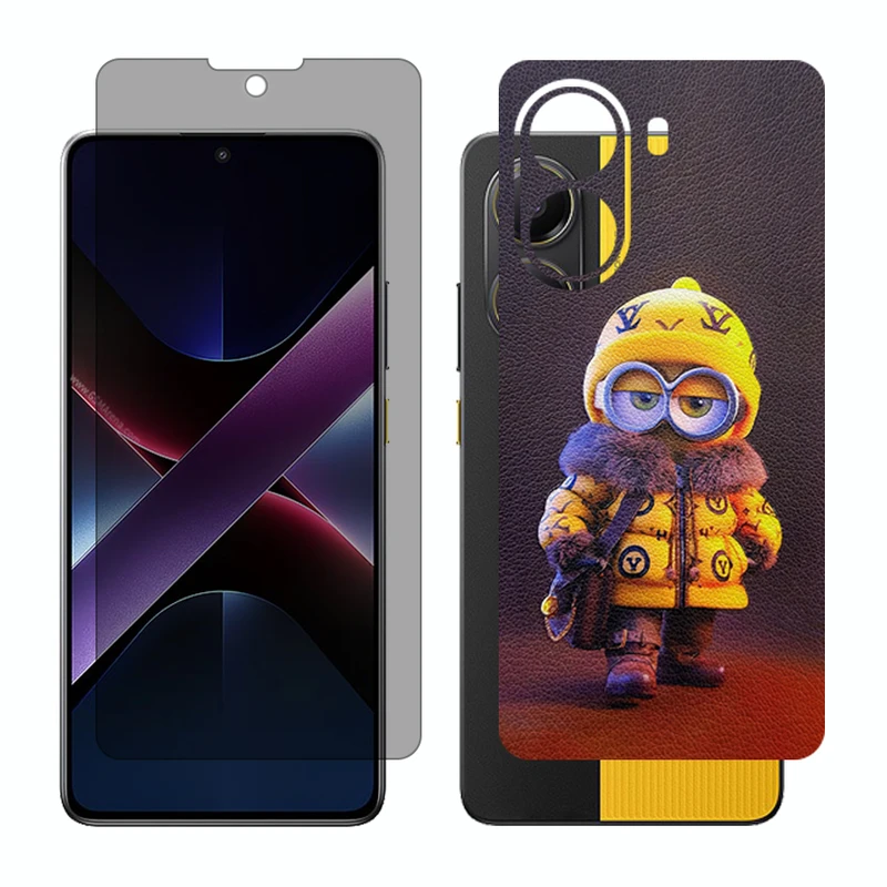 محافظ صفحه نمایش حریم شخصی گلس مدل Together مناسب برای گوشی موبایل شیائومی Poco X7 Pro به همراه برچسب پوششی پشت گوشی