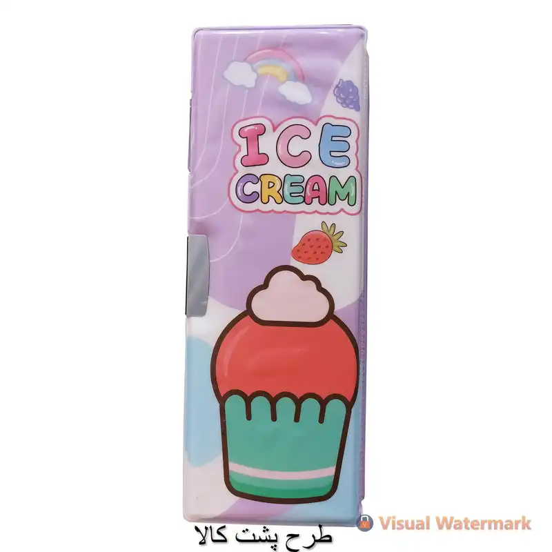 جامدادی مدل کتابی اسکوییشی دار طرح بستنی کد 02