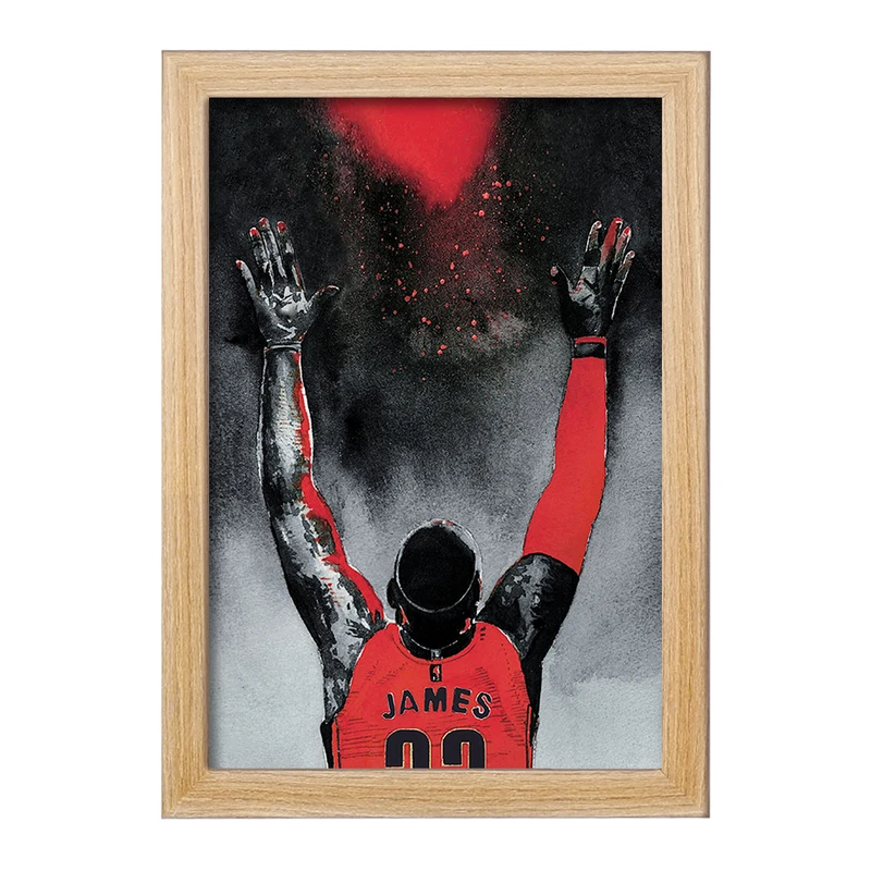 تابلو خندالو مدل بسکتبالیست لبرون جیمز کد F11532