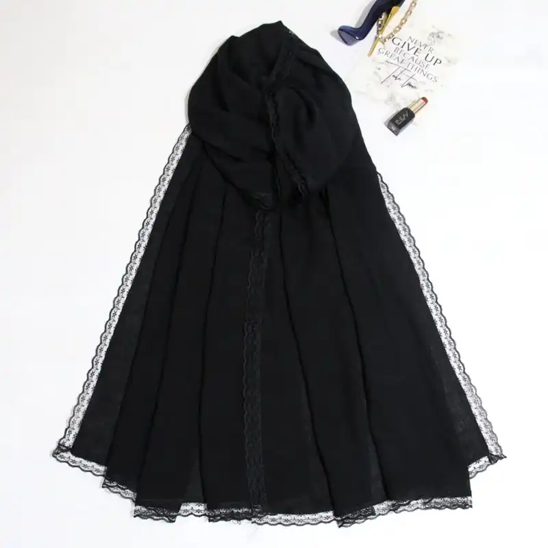 شال زنانه مدل نخی ساده وال اسلپ جدید دور دانتل کد 9030