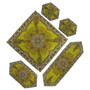ست 5 تکه رومیزی ترمه  طرح افشار
