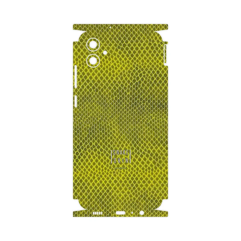 برچسب پوششی ماهوت مدل Yellow Snake Skin-FullSkin مناسب برای گوشی موبایل سامسونگ Galaxy F04