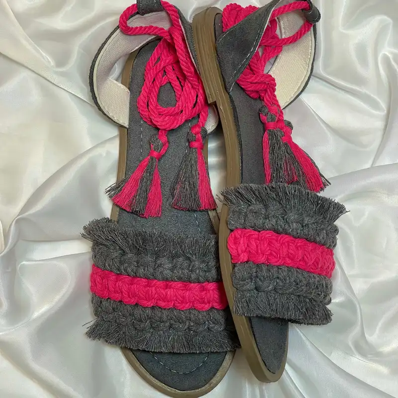 صندل زنانه مدل مکرومه Sh07