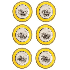 پیش دستی چینی زرین ایران سری رادیانس مدل ویلیج درجه یک بسته 6 عددی