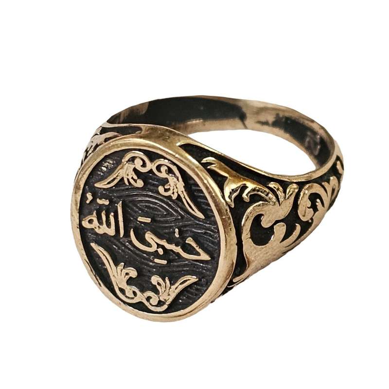 انگشتر مردانه طرح حسبی الله کد GL219